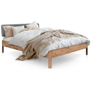 byoak Massivholzbett Wildeiche, Holz, Echtholz,Eiche, 160x200 cm, Schlafzimmer, Betten