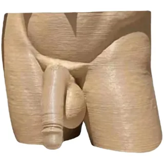 Penis-Dekor Pflanzenvase in Körperform einzigartiger Übertopf Penisvase Dekor lustiger männlicher Körper Übertopf Penis-Übertopf Blumentopf Heim- und Gartendekor 12,9x12,7x9,9 cm Beige