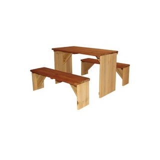 AXI Picknick-Set ZidZed XL braun Holz B/H/T: ca. 80x45x70 cm - braun