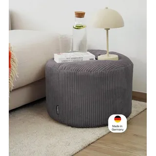 mokebo Pouf Cord 50 x 30 x 50 cm Anthrazit