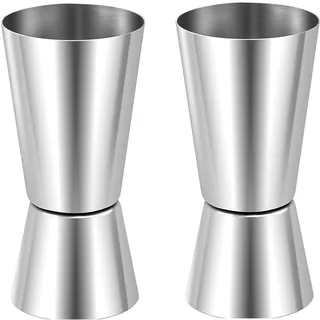 2 Stück Messbecher Cocktail, CL Messbecher, Kleiner Messbecher, CL Messbecher Cocktail, Messbecher, Cocktail Dual Spirit Measure Cupfür Bar Party Wein Cocktail Drink Shaker(20/40ml)M