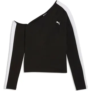 Puma, Damen, Sportshirt, T7 Asymmetric Longsleeve (M), Schwarz, M