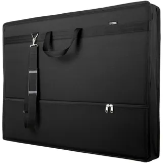 Le'arte Artcase A1+ XXL Zeichenmappe 103x73x8 cm, wasserfest, schwarz | wasserabweichend
