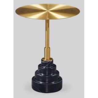 JVmoebel Beistelltisch Beistelltisch Tisch Design Luxus Tische Möbel Edelstahl Runder Metall (1-St., 1x nur Beistelltisch), Made in Europa goldfarben|schwarz