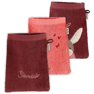 Sterntaler - Kid's Waschlappen 3-Pack - Badehandtuch Gr One Size mattrot / emmily