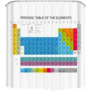 Und Blickdichter Duschvorhang Mit Periodensystem Motiv Für
