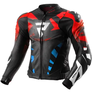 Rebelhorn Inferno Lederjacke Blau/Rot/Schwarz 48