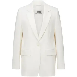 Drykorn Jackenblazer weiß,Outdoor,Leinen,Unifarben,Reverskragen,Lang,Regular Fit weiß 3