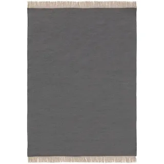 benuta pop Wollteppich, Grau, 80x150 cm, - Naturfaserteppich aus Wolle