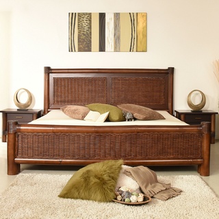 Bambusbett Tropic 180x220 Bettrahmen Bambusmöbel Holzbett Holzrahmen Bettgestell