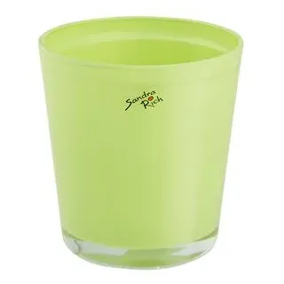 Dehner Glas-Übertopf, konisch, ca. Ø12 cm, Hellgrün