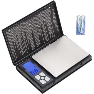 Digitalwaage, 2000g/0,01g Küchenwaage Digitale Profi Feinwaage mit LCD Display Electronische Waage Küchenwaage, Taschenwaage für Schmuck, Lebensmittel, Kaffee