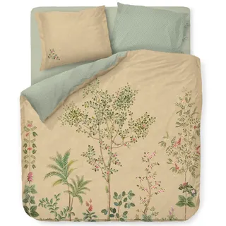 PiP Studio Bettwäsche Fata Morgana, Perkal, 2 teilig, Blüten, florale Elemente, Gestreift bunt
