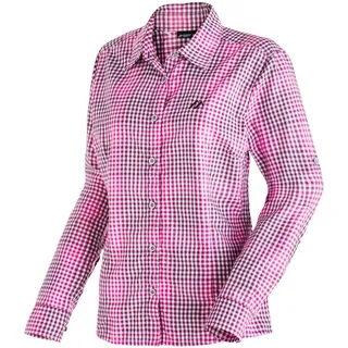 Funktionsbluse MAIER SPORTS "Nanni" Gr. 50, rosa Damen Blusen langarm Bluse, Karobluse für Outdoor und Freizeit