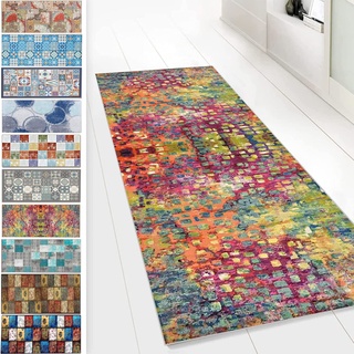 KUAW Teppichläufer 40x70cm Modern rutschfest Waschbar Dauerhaft Sanfte Berührung Küchenläufer Flurläufer für Wohnzimmer Büro Esszimmer, F