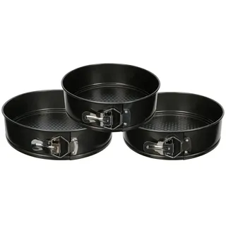 SECRET DE GOURMET Set von 3 Kuchenformen mit herausnehmbaren verpasst - Schwarz
