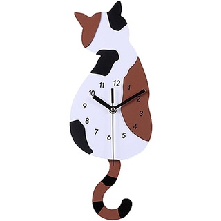perfk Katze Wanduhr, Birdhouse Minimalistischen Moderne Design Uhr Stille, Wanduhr Uhr für Aufenthaltsraum Schlafzimmer, 170x420mm