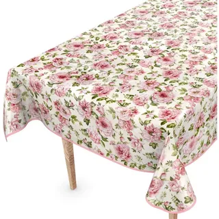 ANRO Tischdecke abwaschbar Wachstuchtischdecke 100 x 140 cm Rot