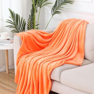Highdi Kuscheldecke Flauschig Warme, Wohndecke Kinder Decke Flauschige Couchdecke Überwurf Fleecedecke als Tagesdecke Sofadecke Bett oder Sofaüberwurf Blanket (50X70cm,Orange)