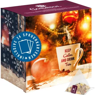 Corasol Tee & Sprüche Adventskalender mit 24 Premium Tees & Spruchkärtchen (89 g)