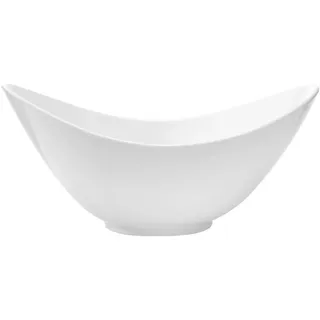 Novel Schüssel Swing, Weiß, Keramik, Uni, oval, 20.5x13.2x30.2 cm, Lfgb, Essen & Trinken, Geschirr, Schalen & Schüsseln, Schüsseln