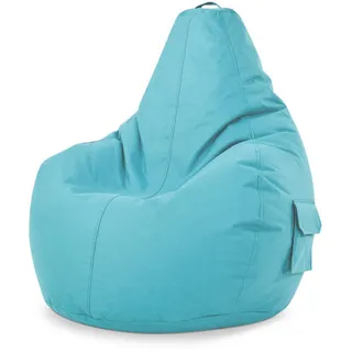 Green Bean Sitzsack, Türkis, Textil, Füllung: Styroporkugeln, Oval, 70x90x80 cm, Hergestellt in Deutschland, Wohnzimmer, Hocker, Sitzsäcke, XXL Sitzsäcke