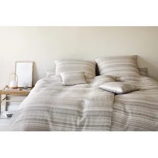 ELEGANTE Flair Gestreift Beige 135 x 200 cm + 80 x 80 cm