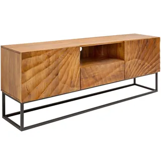 invicta INTERIOR Massives TV Lowboard Scorpion 160cm Mangoholz aufwendige 3D Schnitzereien TV-Board Fernsehschrank
