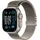 GPS + Cellular 49 mm Titangehäuse natur, Milanaise Armband natur M