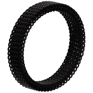 Steel_art elastischer Mesh-Ring Timon schwarz farben in schwarz | Gr.: 50