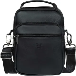VerMari Flinta Herren Ledertasche Schwarz - Schwarz