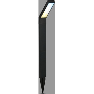 BRILONER - Solarlampe für Außen mit Dämmerungssensor, Spritwasserschutz, einstellbar von warmweiß bis kaltweiß, Außenlampe, Standleuchte, Wegeleuchte, Pollerleuchte, 66x50x12,5 cm, Schwarz