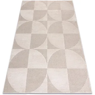 Dune 2900 Teppich Beige – Geometrisch, Kreise, Struktur Beige 240x330 Cm