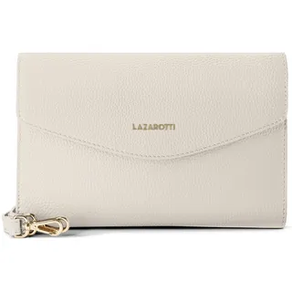 lazarotti Bologna Clutch Leder Beige/Weiß