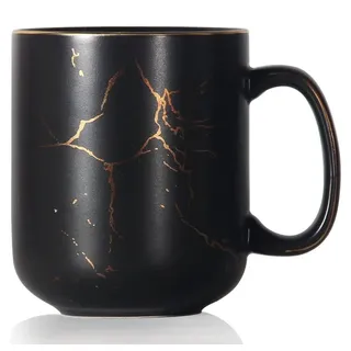 große Kaffeetasse mit Marmor Muster