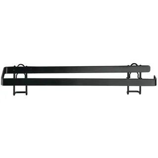 WENKO Küchenrollenhalter Gala, Küchenpapierhalter für alle handelsüblichen Küchenrollen, griffbereite und trockene Aufbewahrung, hochwertiger pulverbeschichteter Flachstahl, Schwarz, 30,5 x 1,5 x 7 cm