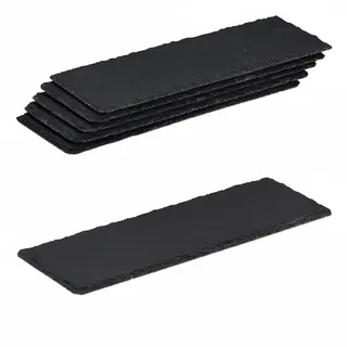 Relaxdays Schieferplatte 30x10 cm 6er Set Anthrazit
