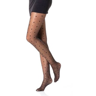 Damen Strumpfhose mit Muster Nero Frauen Hose Socken N.1672 40 DEN schwarz S/M