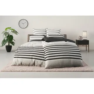 OTTO home Majoran Linon anthrazit 200 x 200 cm + 2 x 80 x 80 cm