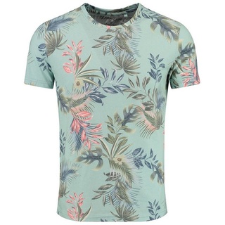 Key Largo T-Shirt MT00487 Palermo Hawaii Look Blumenmuster Rundhalsauschnitt allover Print kurzarm slim fit XXL