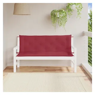 vidaXL Bankauflage 150 x 50 x 7 cm rot 2 St.