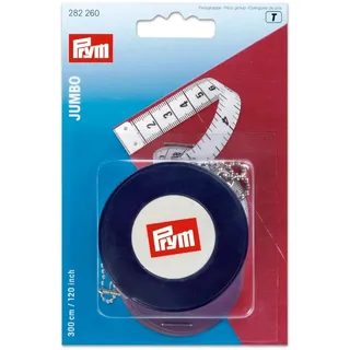 Prym 282260 Rollmaßband Jumbo 300 cm – 120 inch PVC, weiß