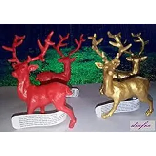 Spiegelburg Deko-Figur Hirsch Frohe Weihnacht überall!, sort.
