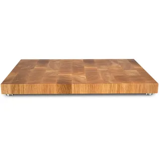 Schneidebrett, Eiche, Holz, Eiche, massiv, vollmassiv, 33x3x22 cm, Handmade in Germany, schnittfeste Oberfläche, rutschfeste Füße, nachhaltig, nachwachsender Rohstoff, Küchenzubehör, Schneidebretter