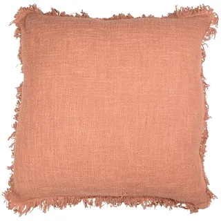 Kissen LIONI, Pfirsichfarben - 45 x 45 cm - mit Fransen