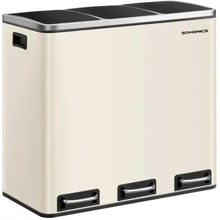 Songmics Abfallsammler 54 l Beige