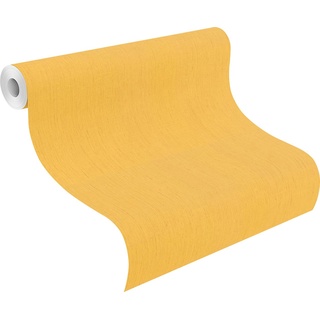 Rasch Vliestapete 746082 Gelb-Ocker Uni 10,05 m x 0,53 m