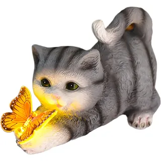 Gartenfigur Katze Dekorative Katze Figur Wetterfeste Rasen