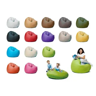 sunnypillow Sitzsack mit Styropor Füllung 145 cm Durchmesser 2-in-1 Funktionen zum Sitzen und Liegen Outdoor & Indoor für Kinder & Erwachsene viele Farben und Größen zur Auswahl Grün