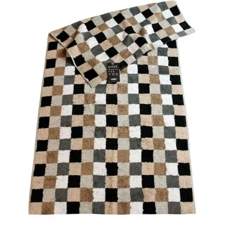 CAWÖ Lifestyle Karo 7047 Gästehandtuch 30 x 50 cm kiesel